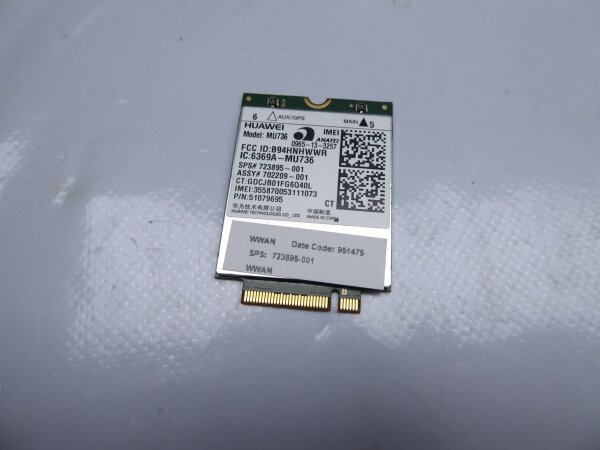 HP EliteBook 850 G1 WWAN GPS UMTS Karte Huawei MU736 51079695  #4282
