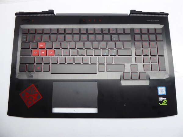 HP Omen 15 CE Serie Gehäuse Oberteil incl. nordic Keyboard!! NSK-XG0BQ #4278