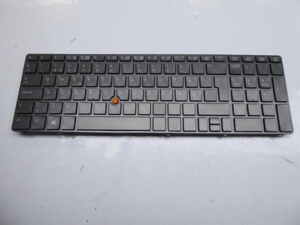 HP EliteBook 8560w Original Tastatur Danish Layout 703149-081 #3136