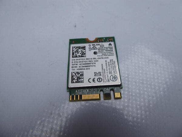 Dell Latitude E7450 WLAN WiFi Karte Card 0K57GX #4377