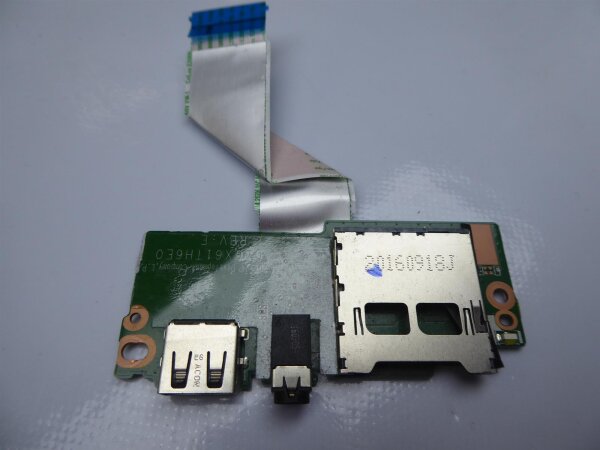 HP ProBook 430 G3 Audio USB Kartenleser Board mit Kabel DA0X61TH6E0 #4383