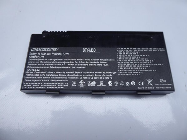 MSI GT683DX ORIGINAL Akku Batterie BTY-M6D #4311