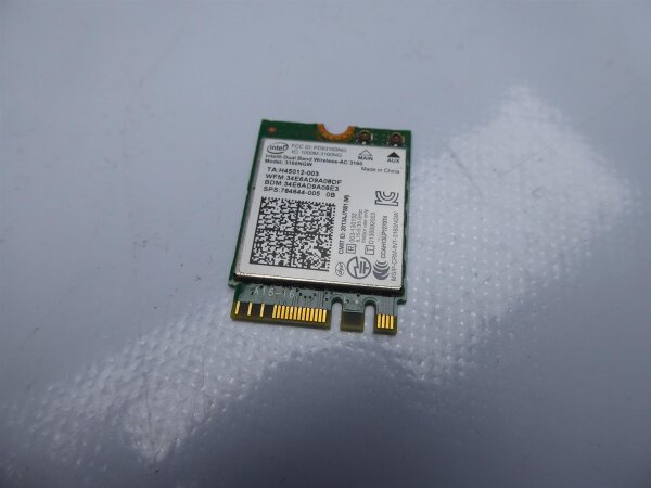 MSI GE62 2QC Apache WLAN WiFi Karte Card 3160NGW #4458