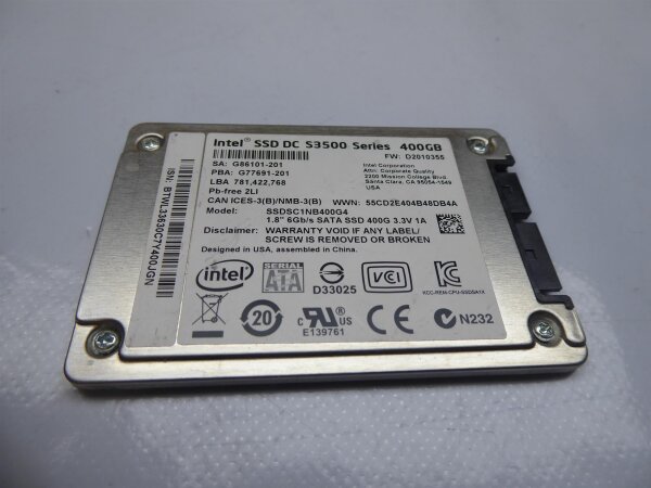 Intel 400GB 1,8 6Gb/s SSD HDD Festplatte G86101-201